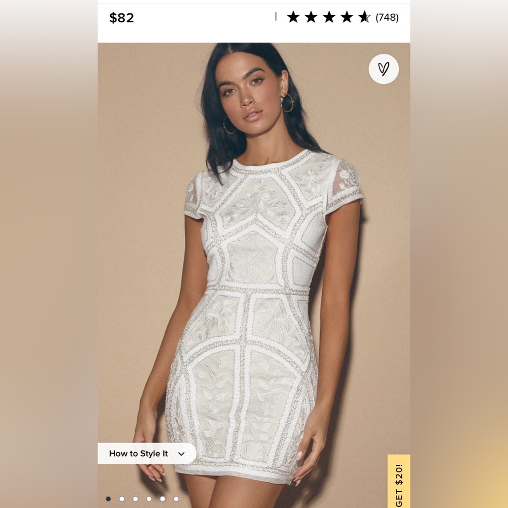 Beaded white dress